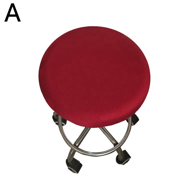 Ronde Stoel Cover Barkruk Cover Elastische Seat Cover Stoel Protector Effen Kleur Thuis Stoel Hoes Spandex Chaircover: A