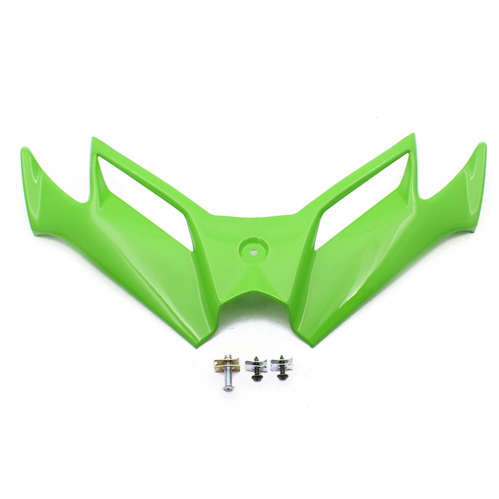 Motorcycle Front Aerodynamics Winglet Fairing For Kawasaki Ninja 250 300 Look ABS Plastic: Green