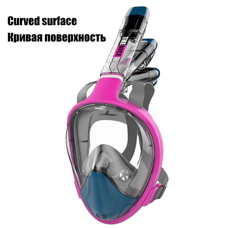 Underwater Scuba Anti Fog Full Face Diving Mask Snorkeling Set Respiratory Masks Safe and waterproof Swimming Equipment: color 02 / L/XL