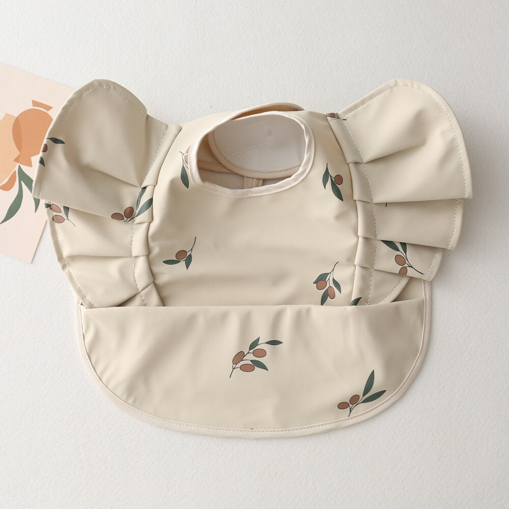 Slabbers Waterdichte Baby Eten Schort Mouwloze Vleugels Art Kiel Voor Kids Baby Spullen Borst Bescherming Voeden Slabbetjes 0-3T: Pink Strawberry