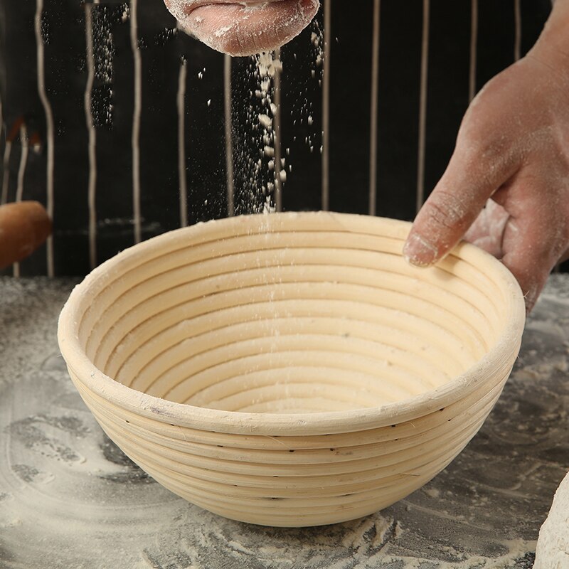 Banneton-canasta de pan forrada de lino respetuosa con el medio ambiente, utensilio para hornear, sin blanqueamiento, buena para el cuerpo