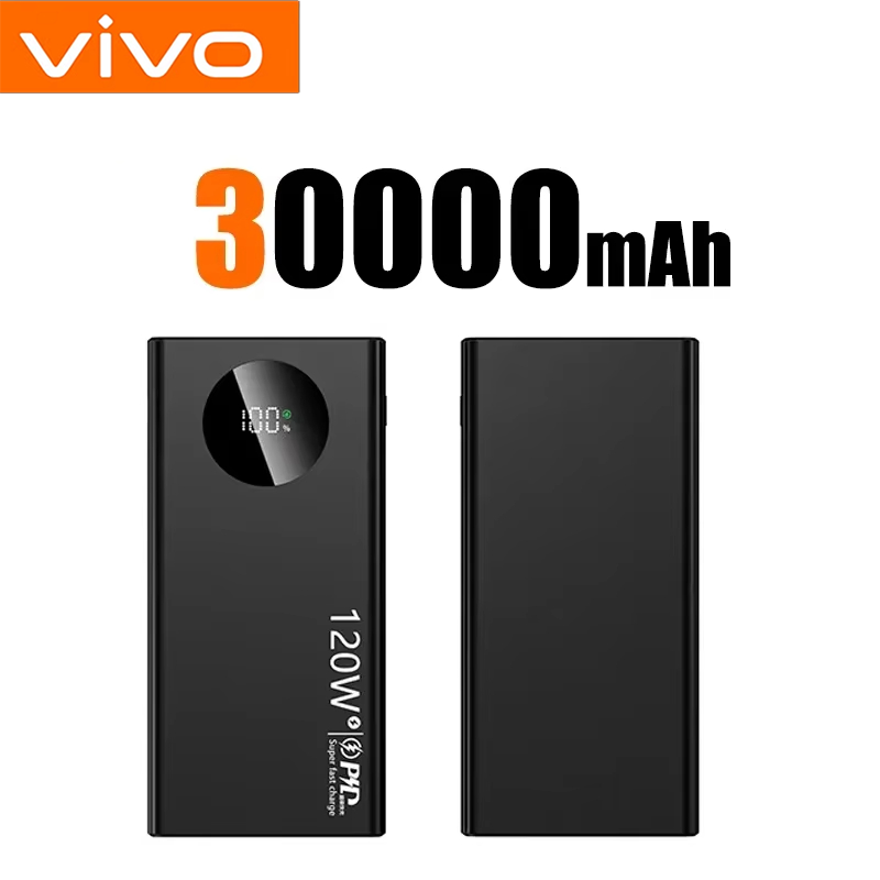 VIVO 120W Fast Charging 50000mAh CCC Certification High Capacity Power Bank Portable External Battery Charger For iPhone Xiaomi: black