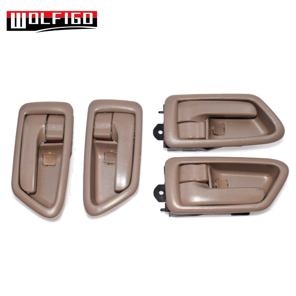 WOLFIGO adecuado a Toyota Camry 1997-2001 manija de puerta interior trasera derecha delantera izquierda 69278-08010,69206-AA010, 69205AA010
