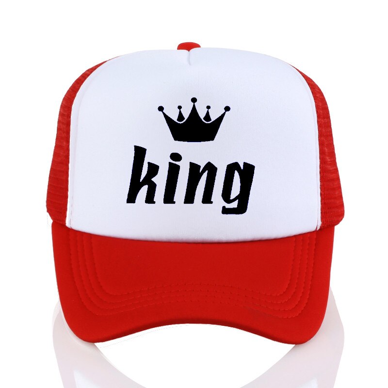 king queen cap crown Print baseball Caps Men Women Summer Visor Snapback Hat White Black Lover Trucker bone: Army Green