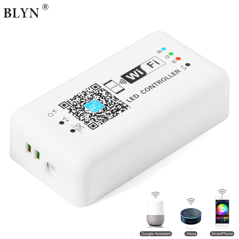 BLYN WIFI RGB Controller Smart Led-streifen Steuer DC12V 24V Magie Home Controller Für 5050 3528 RGB LED Streifen alexa Google Hause