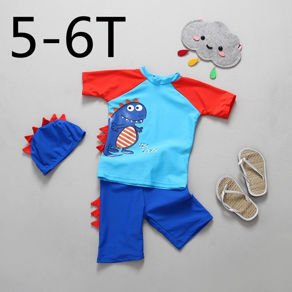 Chumhey 2-6 T 3 Stuks Sets Baby jongens badmode UV 50 + zon bescherming baby badpak beachwear badpak duiken surfen: height 115-125 cm