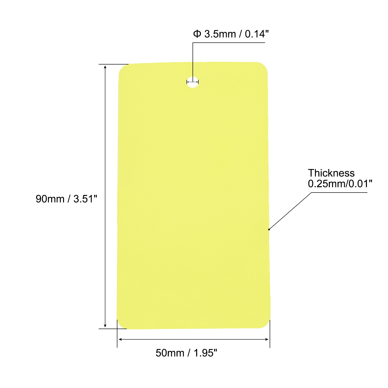100Stck 1,95x3,51 Zoll Wasserdichte Drähte Kunststoff Stichworte Etikett Werkzeuge für Produkt Identifikation Stichworte Ventil Kennzeichnung