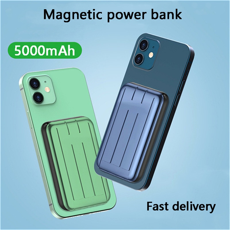 Ładowarka magnetyczna 15W moc Bank dla Magsafe iphone 12 12zawodowiec Max 12 mini ultra-cienka bezprzewodowa ładowarka skarb dodatkowa bateria