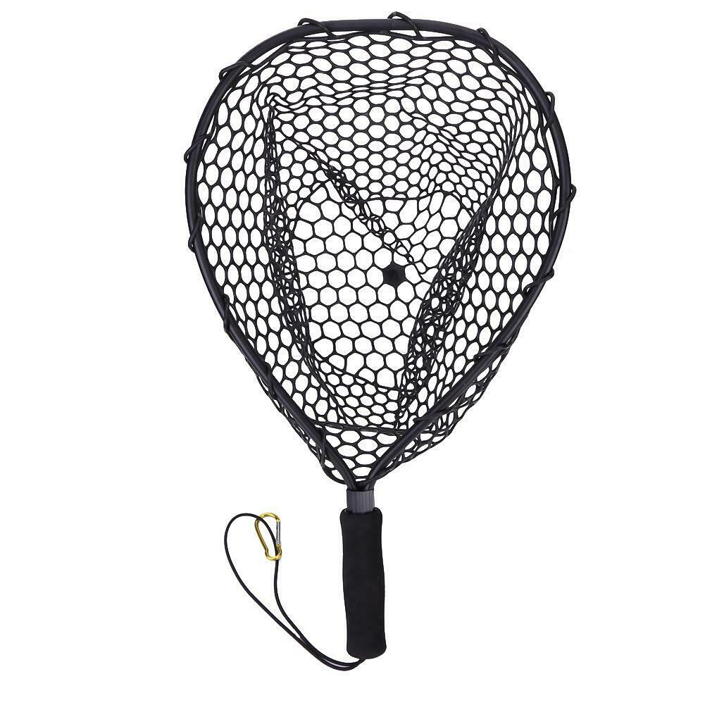 Visnet Antislip Aluminium Pole Landing Visnet Voor Catching Vissen: Black