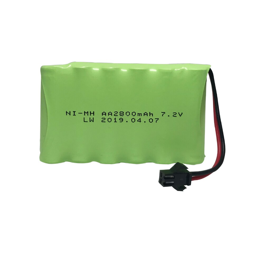 7,2 V 2800mah AA NI-MH Batterie SM Stecker mit ladegerät einstellen Hohe kapazität elektrische spielzeug batterie Fernbedienung Auto schiff roboter 7,2 v batterie