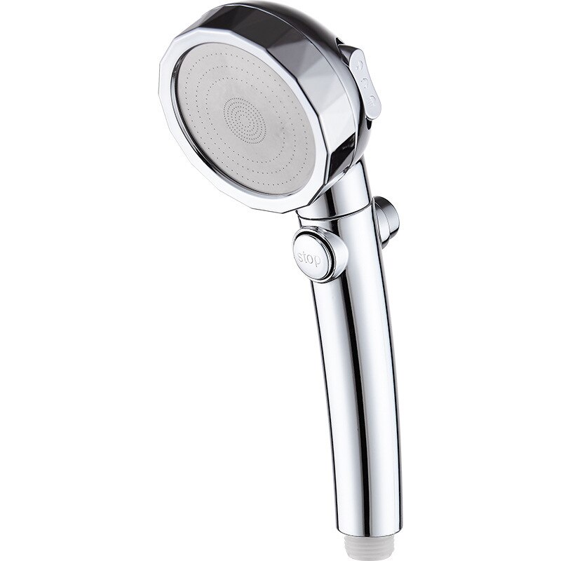 Spa Universal Shower Head High Pressure Rain Bath Showers Adjustable Water Saving Showerhead for Home Hotel Bathroom Head Shower: Silver