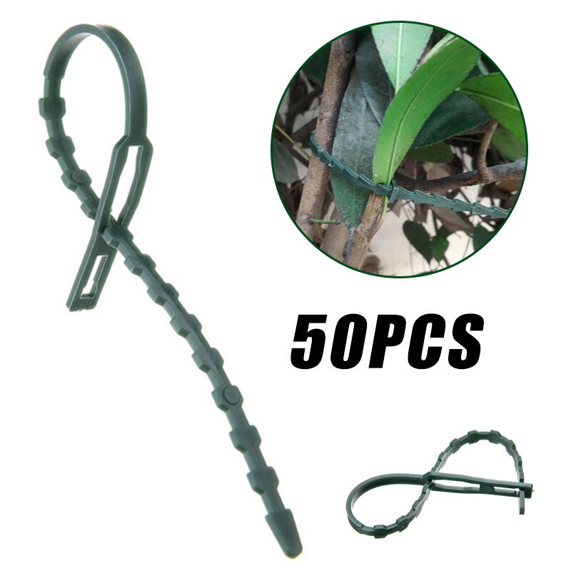 50 stks/set Plastic Zip Tie Groene Draad Binding Wrap Bandjes Ties Herbruikbare zelfsluitende Plastic Kabelbinders 170mm 6.7inch