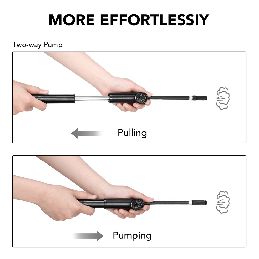 Przenośna wysokociśnieniowa pompka robić roweru 500psi z manometrem robić widelca i tylnego zawieszenia amortyzatora górskiego koła rowerowego