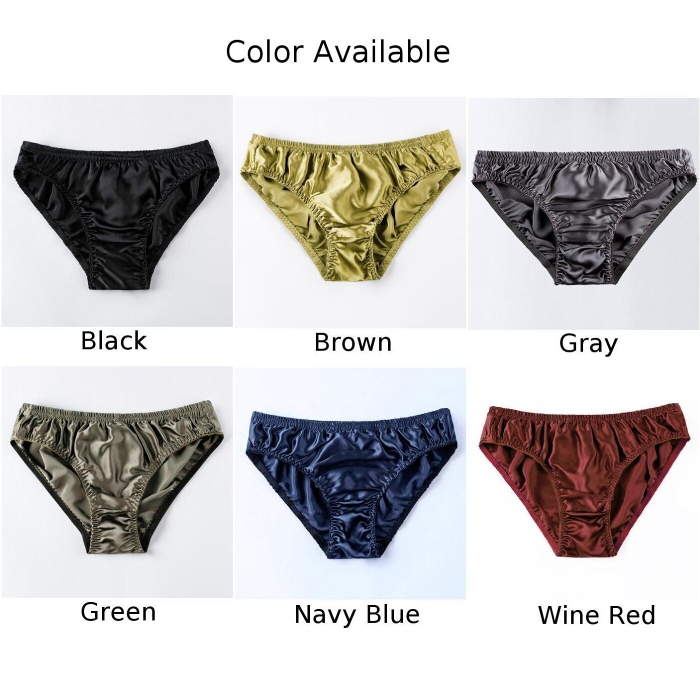 Men Sexy 100% Silk Briefs Knickers Low Rise T-Back Seamless Breathable Underpants Men&#39;s Thong Underwear