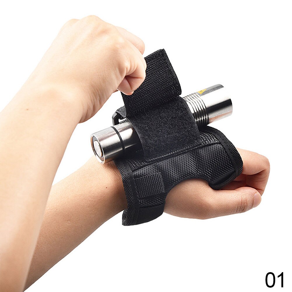 Durable Neoprene Torch Flashlight Holder Hand Arm Mount Wrist Strap Glove Hand Free Underwater Scuba Diving Flashlight Holster: A