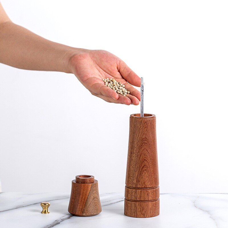 Molinillo Manual de madera de ébano, molinillo de pimienta, molinillo clásico de pimienta, accesorios de cocina