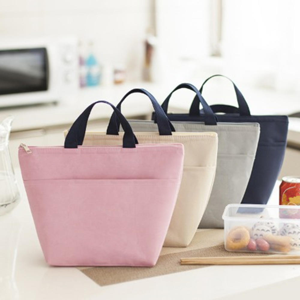 Neue Wasserdichte Oxford Mittagessen Tasche Beutel Verdickt Handtasche Picknick Tasche Frauen Kinder Bequem Mittagessen Box Tote Schule Lebensmittel Lagerung Taschen