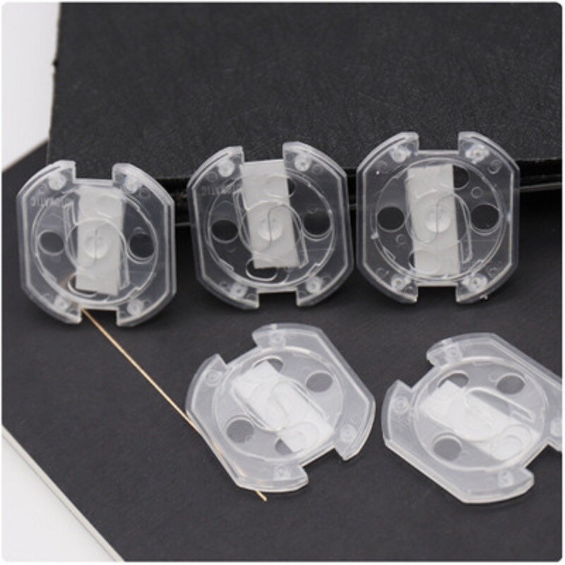 10 Pcs Anti Elektrische Shock Stekkers Protector Draaien Cover EU Stopcontact Stopcontact Baby Kind Veiligheid Guard Bescherming: Transparent-10pcs