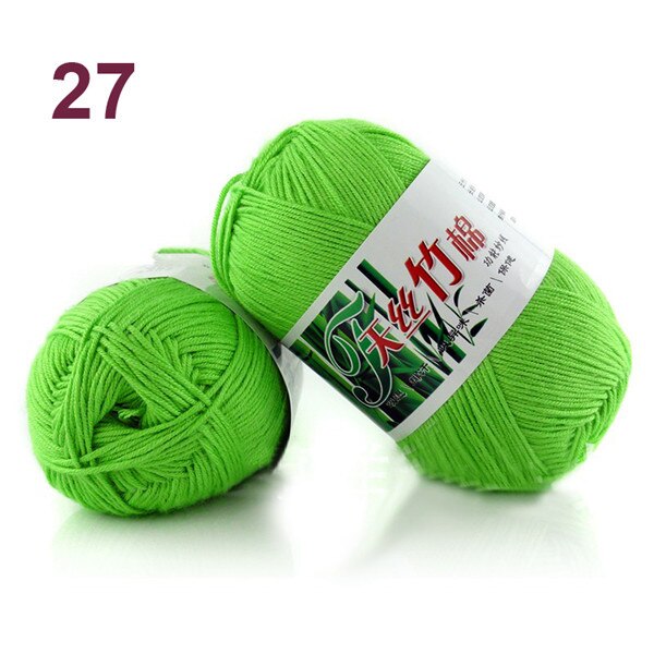 50g Weiche Glatte Natürliche Bambus Baumwolle Hand betroffen Garn Baby Milch baumwolle Garn Hand Gestrickte häkeln garn DIY Lappen Puppe: 27