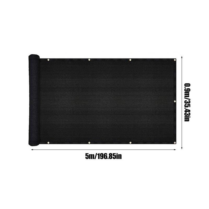 0.9x5M Balcony Privacy Screen Fence Cover With Ties Weather-Resistant Backyard Patio Balcony Privacy Screen Cover Sunshade Net: 03