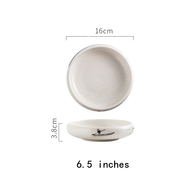 Plato de cerámica para ensalada, platos para comida, platos para servir aperitivos, platillos, vajilla de estilo japonés, encurtidos, salsas, vinagre, plato pequeño: G
