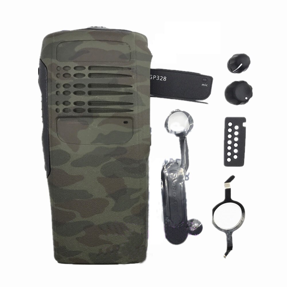 Camouflage Color Housing Case Front Shell+Dust Cover+Knob For Motorola GP328 GP340 PRO5150 HT750 Radio Walkie Talkie Accessories