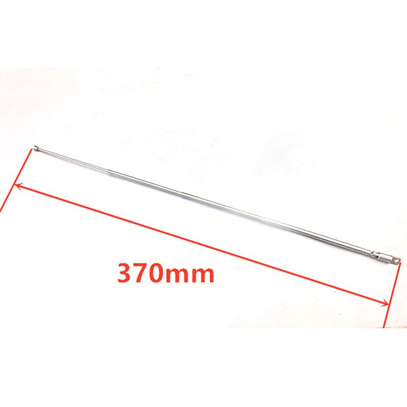 1Pair 37cm 4 Section Telescopic Stainless Steel AM FM Radio Universal Antenna