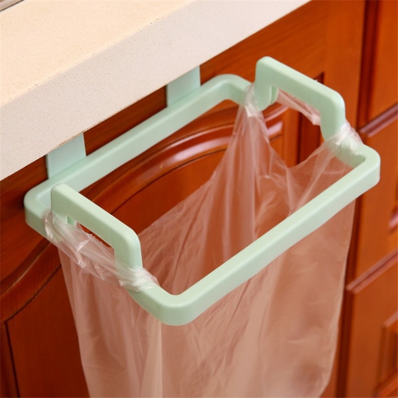 Kitchen Organizer Shelf Wall-Mounted Kitchen Door Rear Wall Cabinet Garbage Bag Support Frame Kitchen Garbage Bag Storage Rack