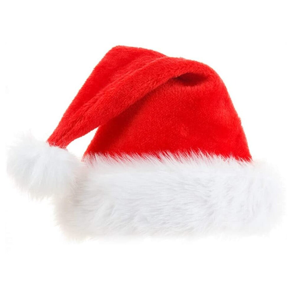 Christmas Hat, Santa Hat, Xmas Hat for Adults, Unisex Velvet Comfort Christmas Hats Extra Thicken for Christmas Year
