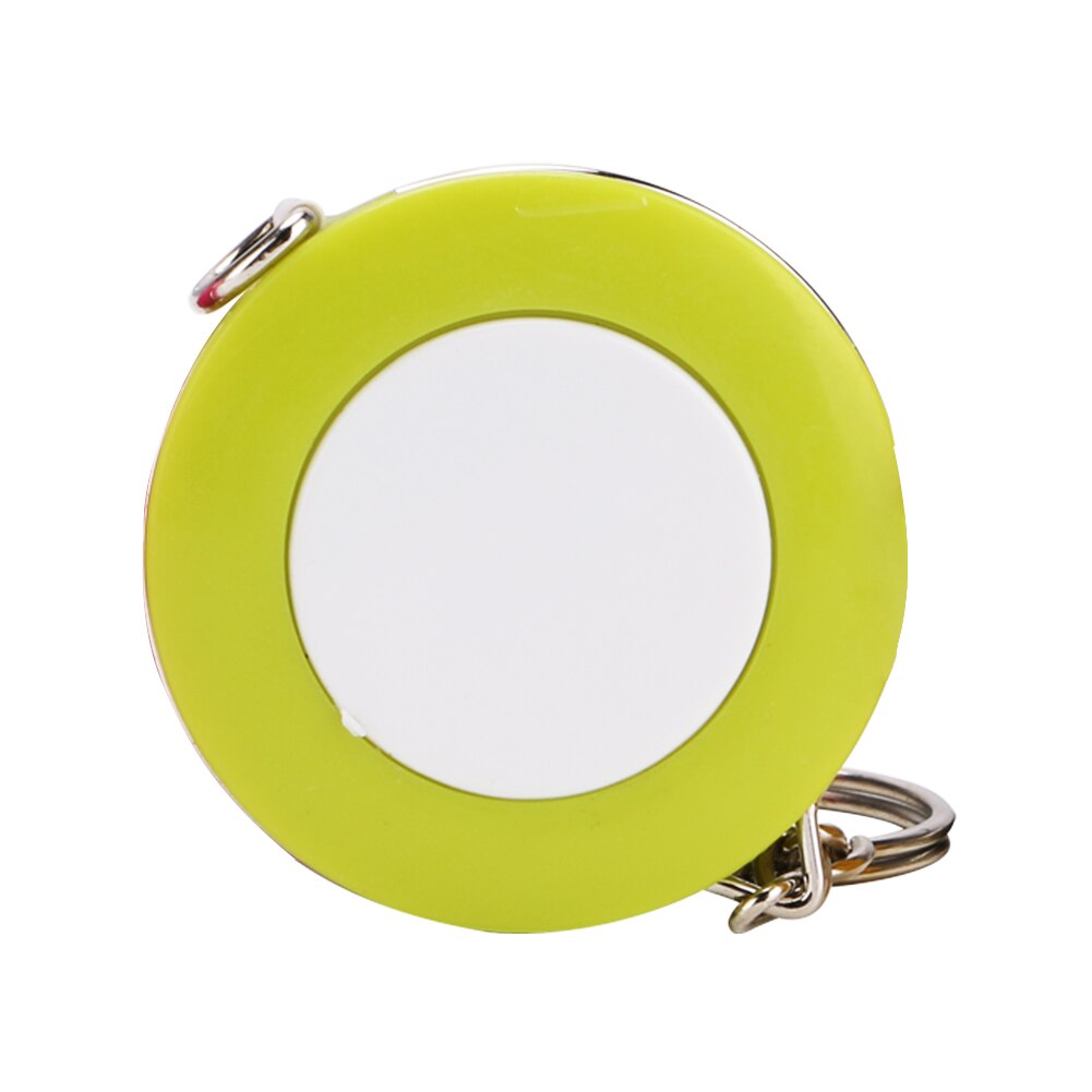 Przenośny 1.5M wysuwana linijka centymetr/Cal miarka mini linijka z brelokiem kolorowy ładny wzór doskonały robić obozu podróży: zielony