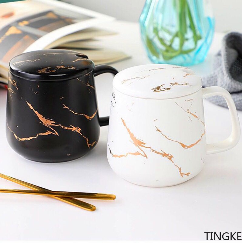 Nordic style marbled simple ceramic mug mug breakfast office coffee cup couple mug
