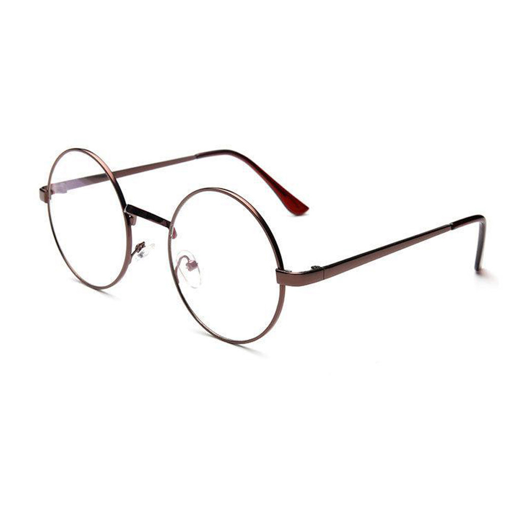 unisex klassisk årgang brille ramme rund linse flat nærsynthet optisk speil enkel metall kvinner / menn brille ramme  #40