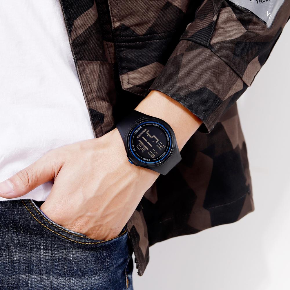 SKMEI Touch Screen Digital Men Watch Waterproof LED Light Alarm Clock Fall-Resistant Sport Watches montre homme 1602