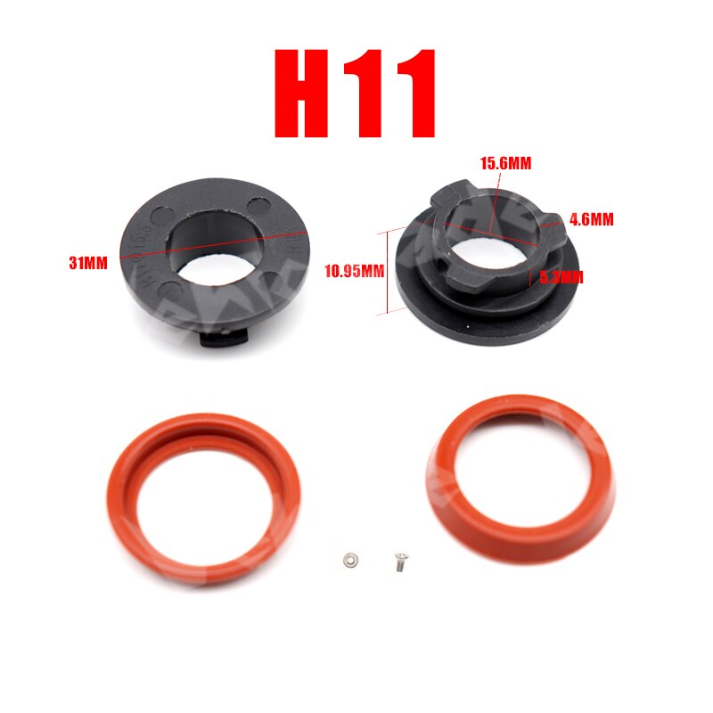 Adaptador de bombilla de faro LED H11 para coche, soporte de Base, enchufes, retenedores de faros, 2 uds.