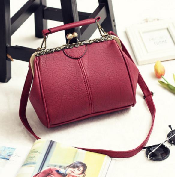 Vrouwen Tas Schouder Handtas Messenger Tassen Voor Vrouwen Clip Crossbody Rits Hasp Tote Tas Vrouwen Lederen Tassen: Red