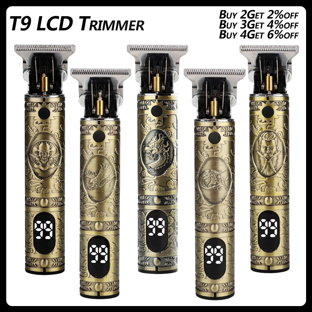 T9 0Mm Professionele Tondeuse Baard Trimmer Elektrische Oplaadbare Mannen Haar Scheerapparaat Baard Kapper Hair Cut Snijden Machine