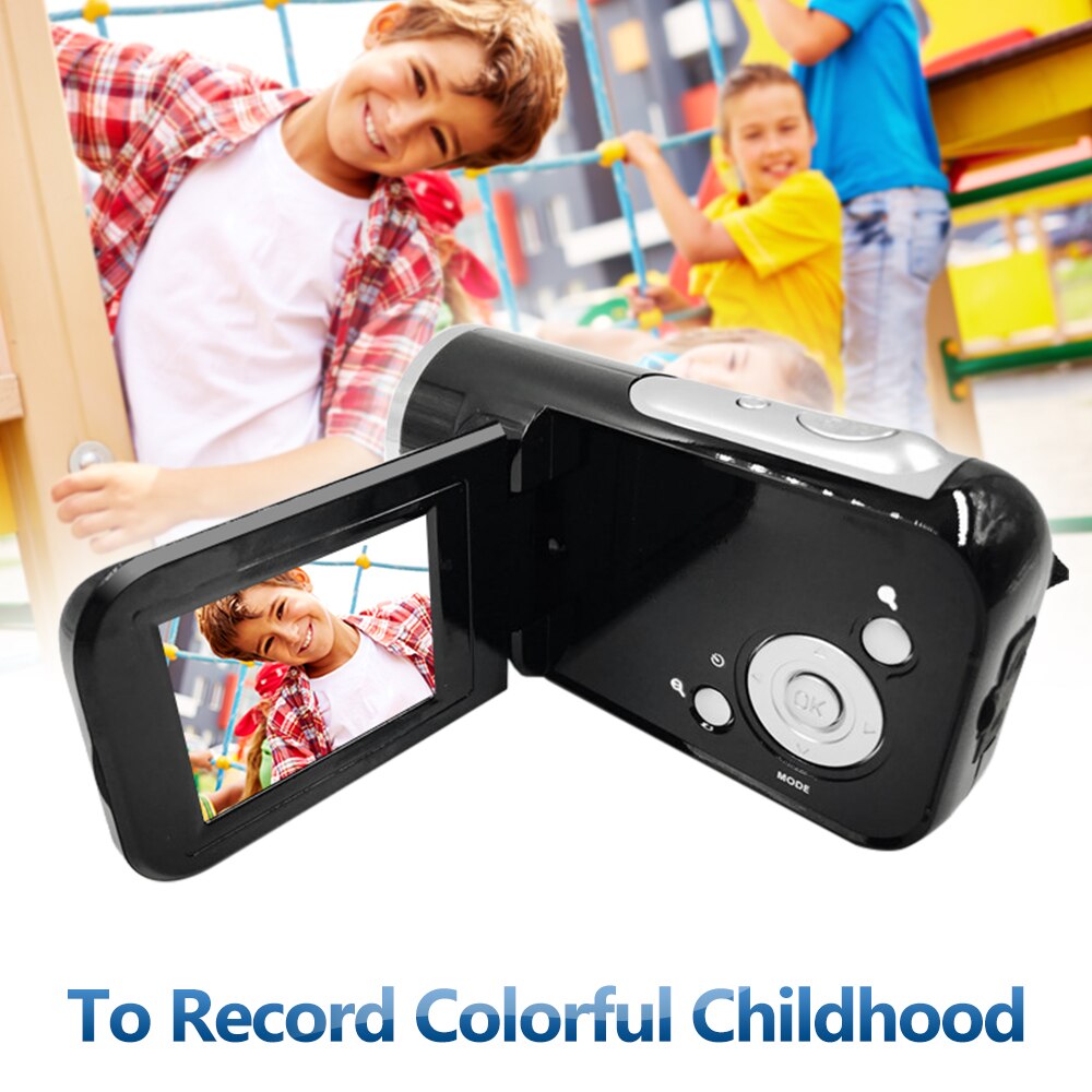 Mini digital videokamera dv videokamera 1080p 1280 x 720 2 tommer tft skærm 16x digital zoom til børn fødselsdag