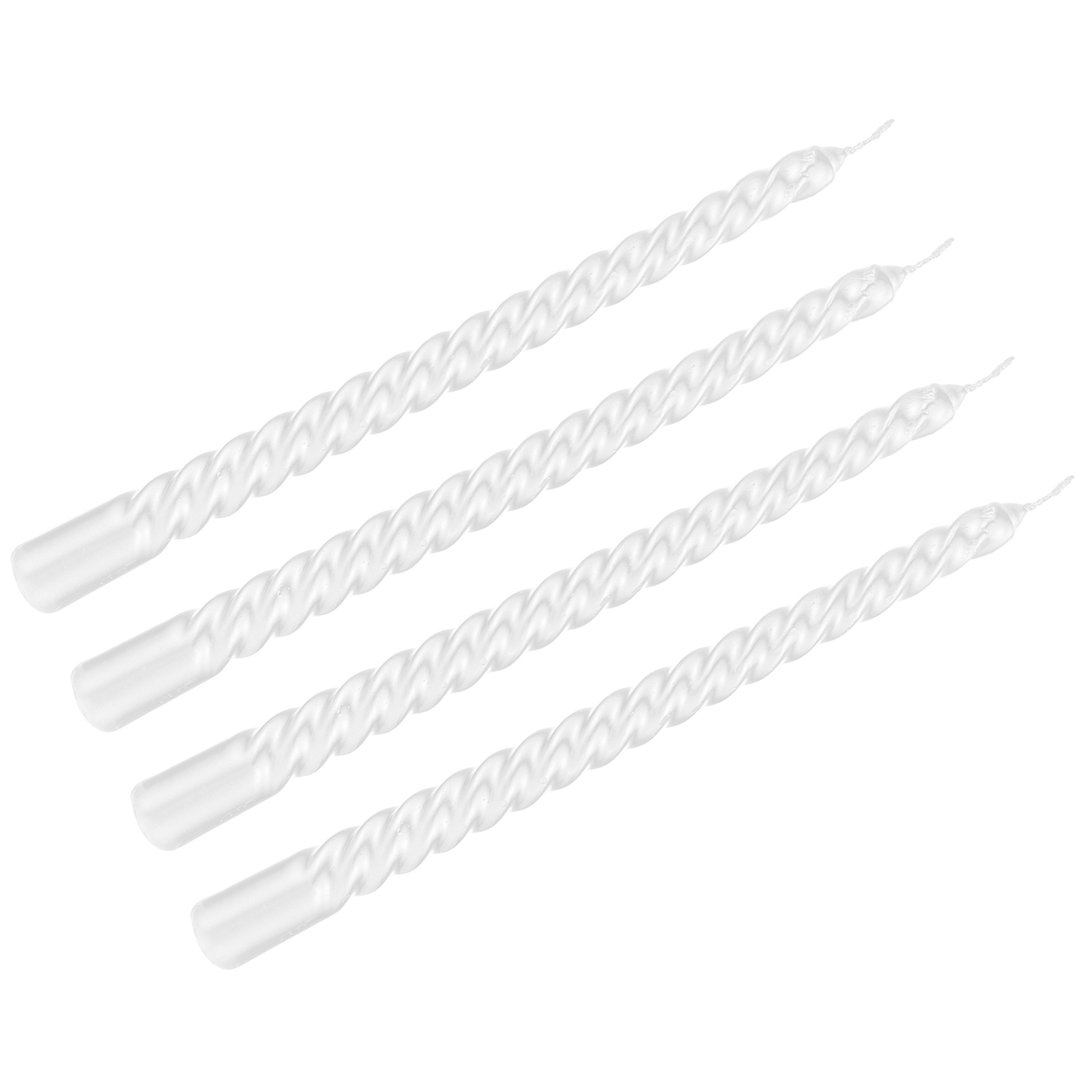 Castiçais com rosca colorida, 4 unidades, material resistente, seguro, prático, excelente textura, fácil de usar, atmosfera quente, dia dos namorados: Branco