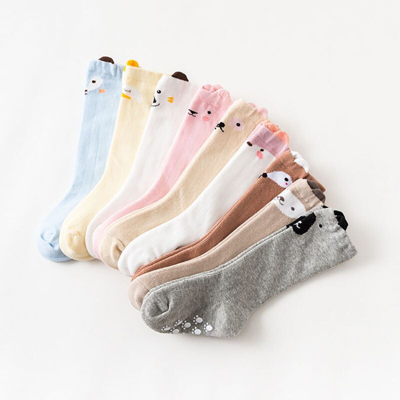 Cartoon Cute Baby Socks Bear Animal Kids Cotton Long Socks Toddler Boys Girls Knee High Socks Leg Warmers 1-3 Years