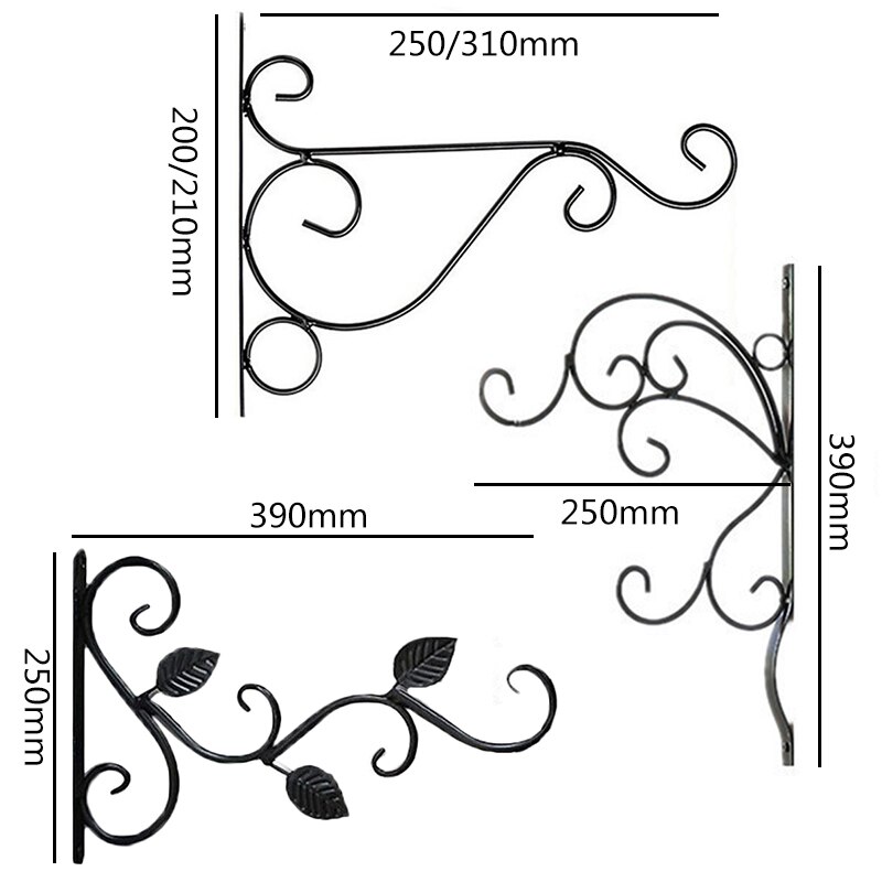 1PC Hängen Pflanzen Halterung Europäischen Stil Wand Pflanzer Haken Blume Topf Eisen Laternen Aufhänger für Garten Outdoor Indoor Terrasse