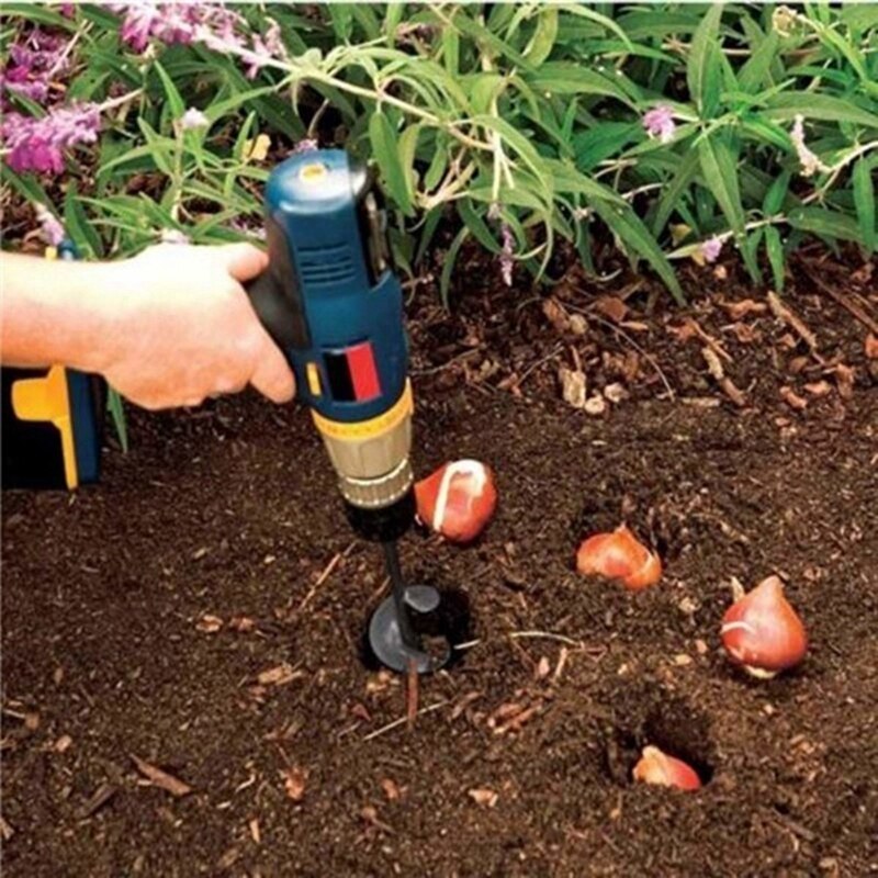 Kulstofstål plantemaskine havesnegl spiral bor blomst plante hul grave bore gård havearbejde strøelse plante værktøj