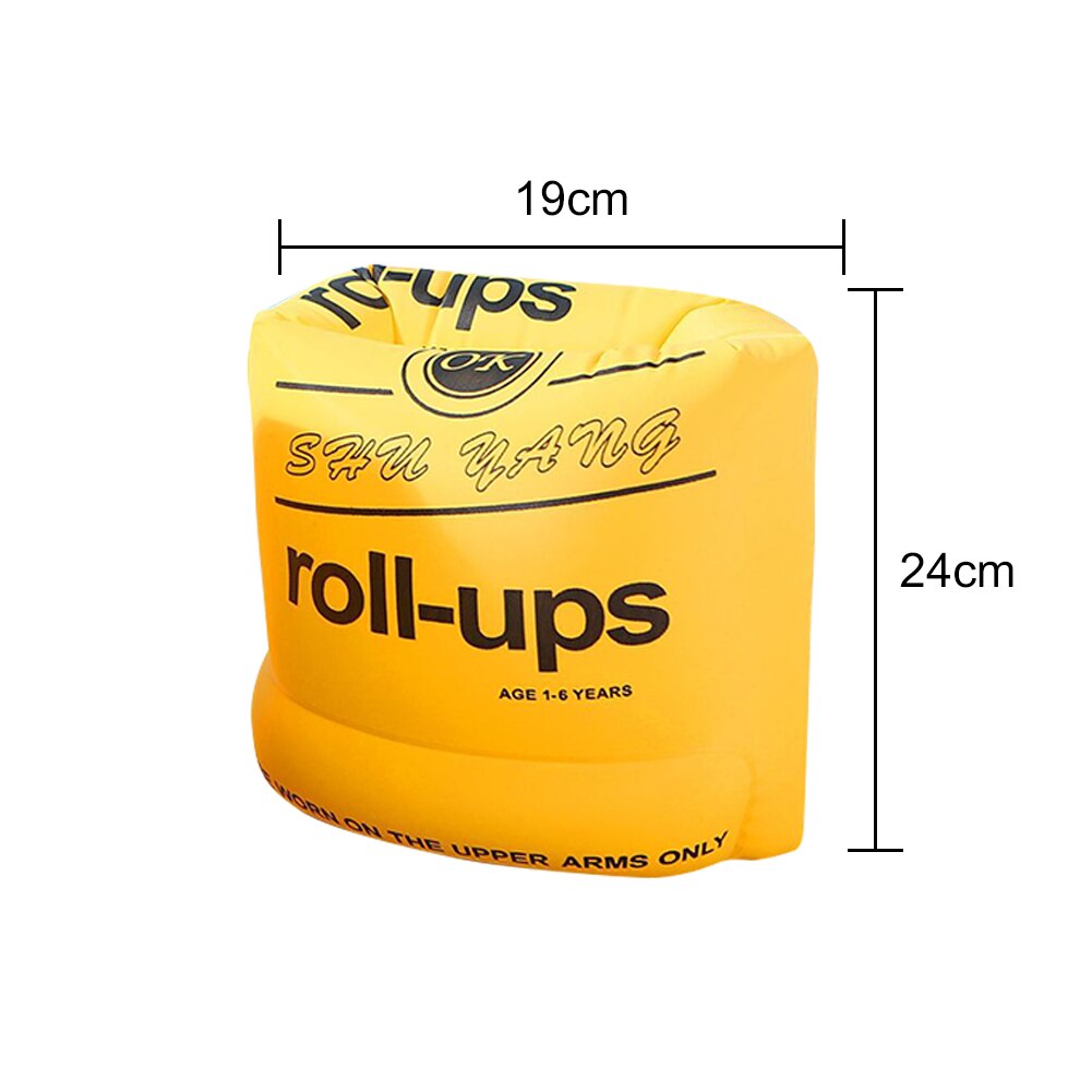 2pcs Adult Children Swimming Arm Rings Inflatable Pool Float Circle Sleeves Pool Buoys Armbands for Floating sleeve Swim Trainer: Yellow