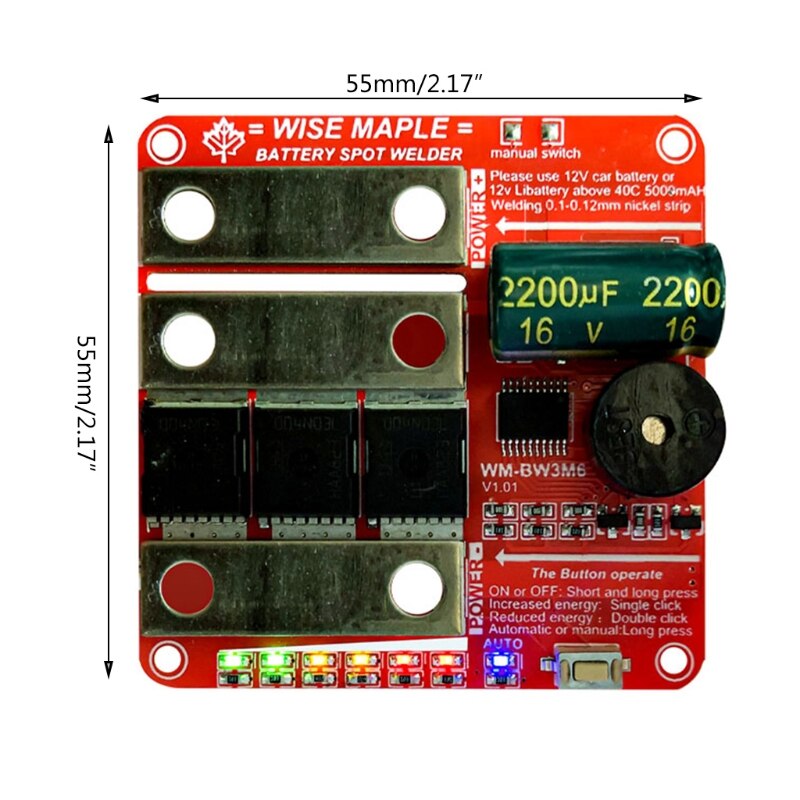 Diy Draagbare 12V Batterij Energie-opslag Puntlassen Machine Pcb Printplaat Spot Lasser Pcb Board Voor 18650/26650