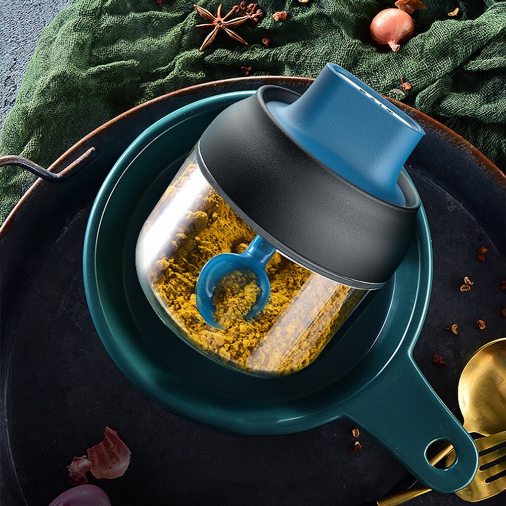 260ml szklany pojemnik na przyprawy przyprawy słoiki pojemniki olej miód sól pojemnik na przyprawy przyprawa butelka z łyżeczką/pędzlem