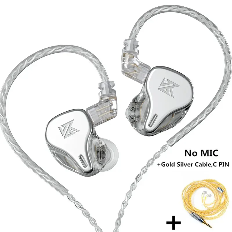 Kz  dq6 3dd dynamische driver in-ear oortelefoon hifi muziek sport headset met 2- pins kabel kz edx zsn pro zsx dqs zvx zexpro: Paars