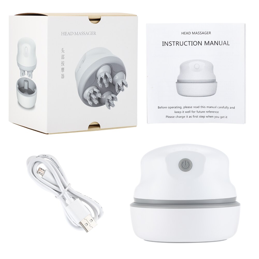 Masajeador eléctrico inalámbrico para la cabeza, masajeador del cuero cabelludo, resistente al agua, para el cuidado de la salud, hombro, cuello, tejido profundo, masaje corporal: Style A