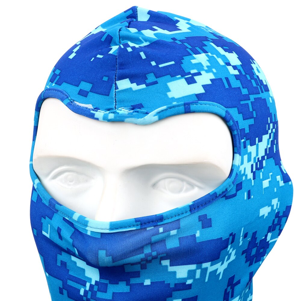 Mascarilla facial de LICRA suave de secado rápido para motocicleta, máscara transpirable de camuflaje para ciclismo, esquí, Snowboard, deportes, cara completa y cuello, gorro de viento