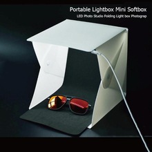 Draagbare Lightbox Mini Softbox Led Fotostudio Vouwen Licht Doos Fotografie Backgound Voor Dslr Camera Accessoires 20x20x20cm