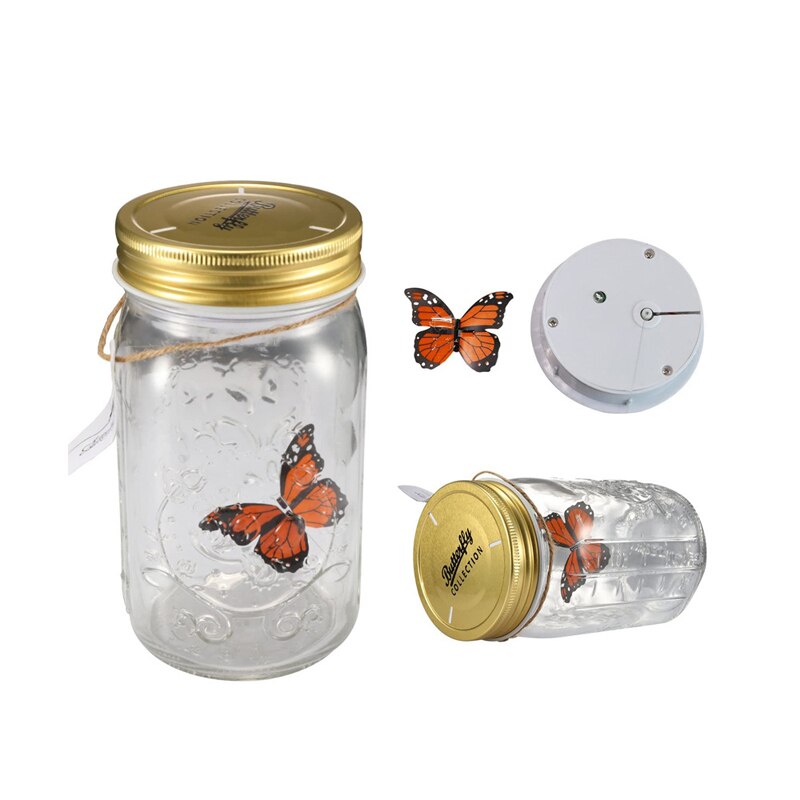 Tarro de cristal con forma de mariposa para decoración del hogar, botella de vidrio con adorno delicado, , para dormitorio