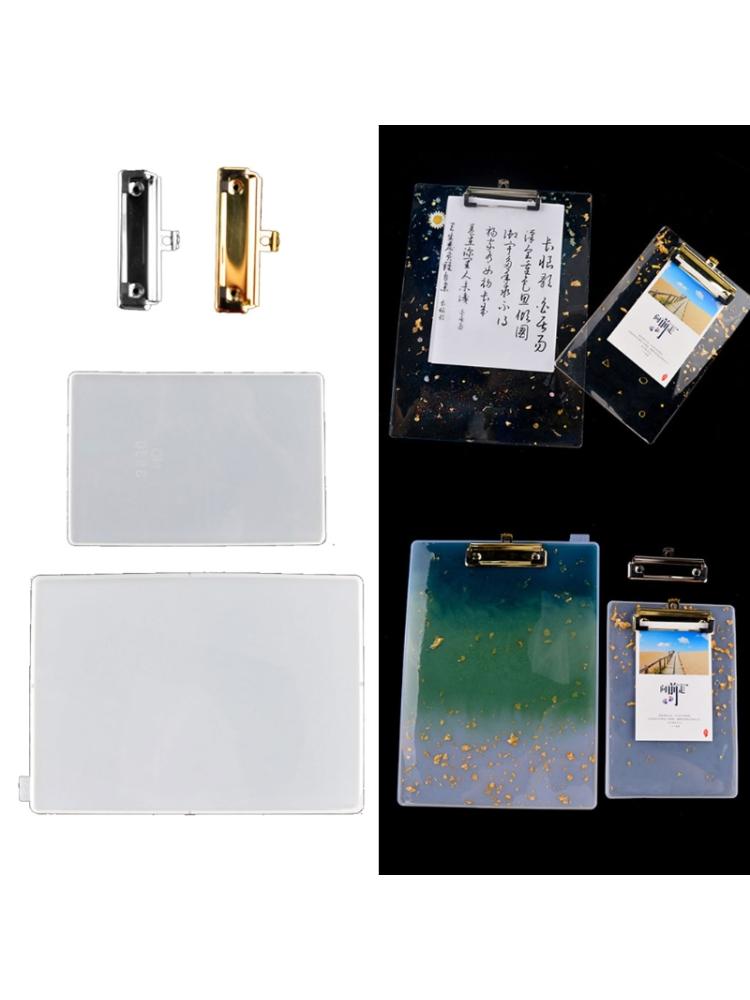 Molde de resina A4 para portapapeles, carpeta de archivos, herramientas de molde artístico para tablero de dibujo